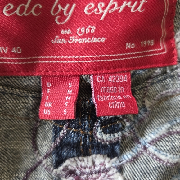 Esprit Blue Jean Jacket Classic Denim Style Size Small - Picture 9 of 9